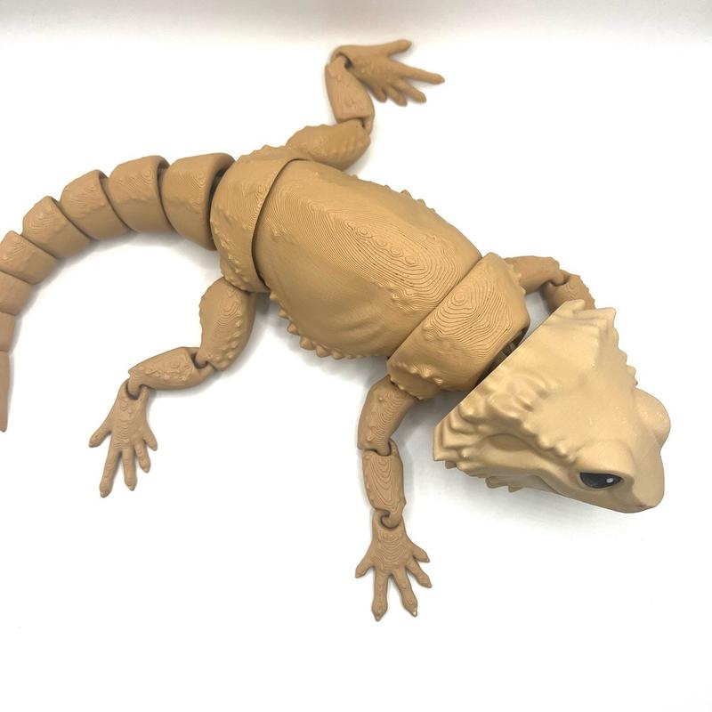 Tan Dragon Figurine 10 in - 3D Printed Statue