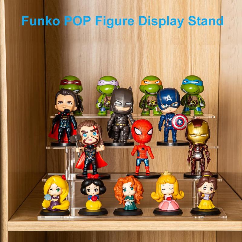 Acrylic 4-Tier Display Stand for Perfume Organizer - Clear Risers, Perfume Shelf, Dessert Display for Party, Figure Stand (e.g. Funko POP Shelves), Cupcake Stand Holder