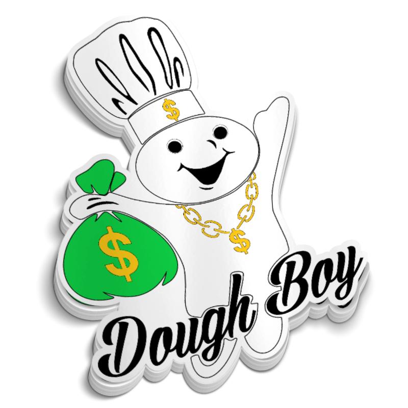 Dough Boy Sticker - Hard Hat Stickers, Funny Sarcastic Stickers, Cooler, Toolbox, Meme Prank, Laptop, Blue Collar, Decal