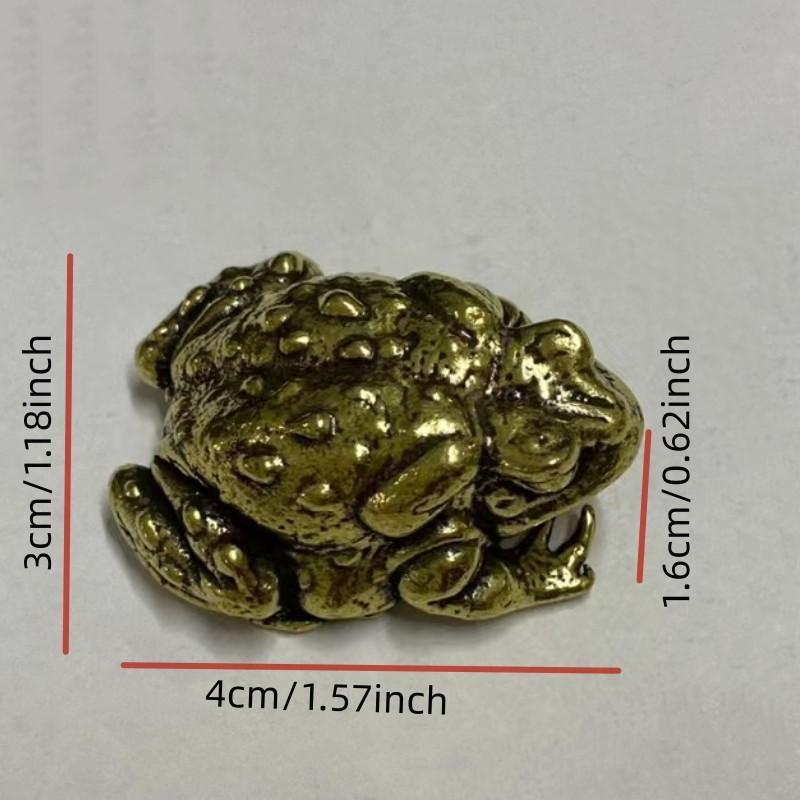 Vintage Frog Design Figurine, Mini Creative Desktop Decoration, Table Ornament for Living Room Bedroom Office, Home Decor