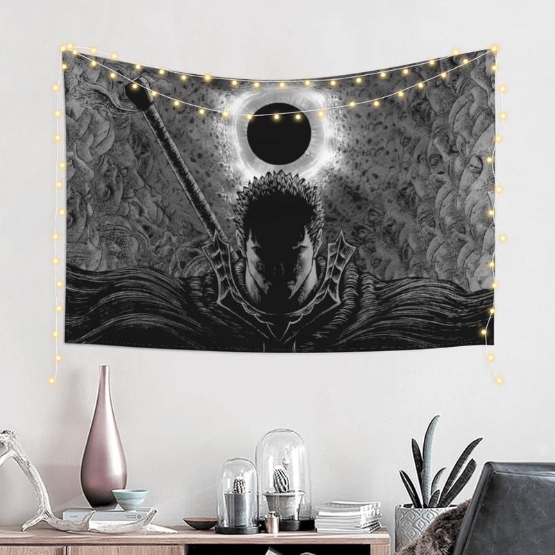 Heqqred Anime Berserk Tapestry Wall Hanging Home Decoration Wall Blanket Dormitory Living Room Bedroom Backdrop Poster(60x40inch)