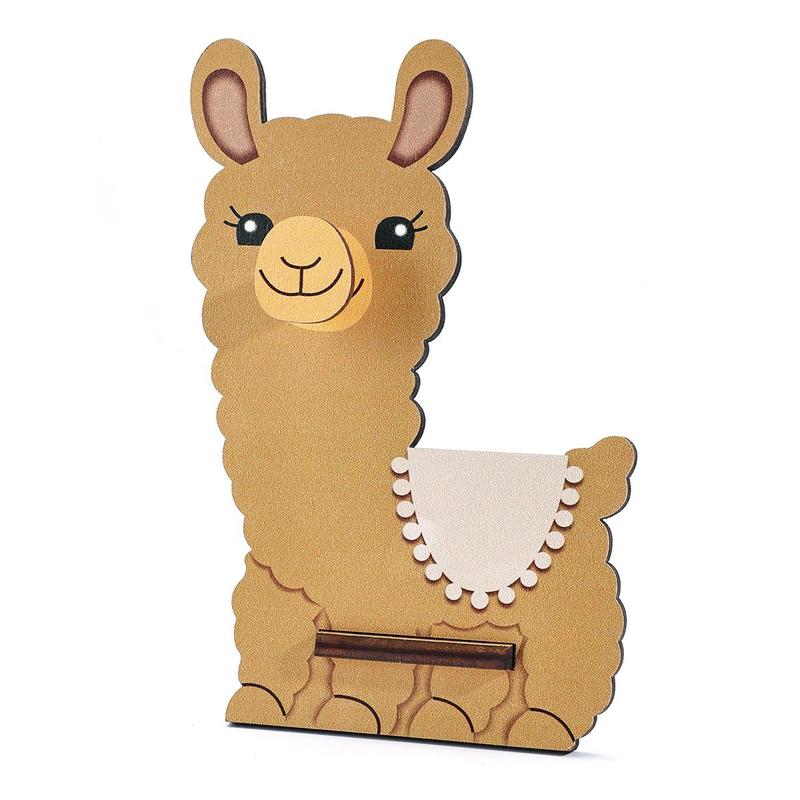 Wooden Alpaca Shaped Eyeglasses Holder, 1 Count Cute Animal Shaped Eyeglasses Display Rack, Home Organizer for Living Room Bedroom Office