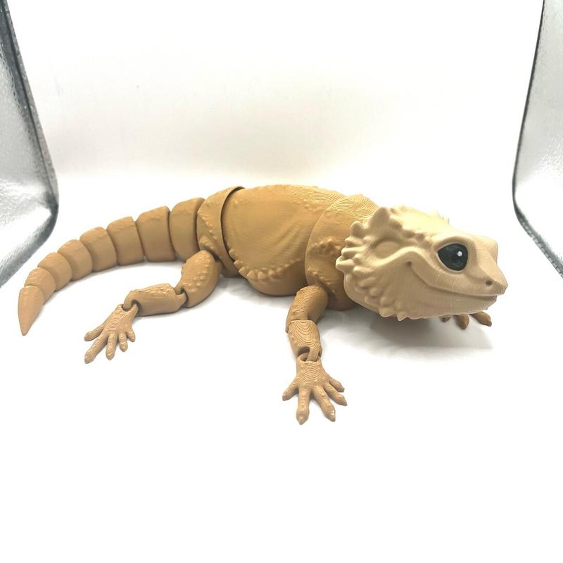 Tan Dragon Figurine 10 in - 3D Printed Statue