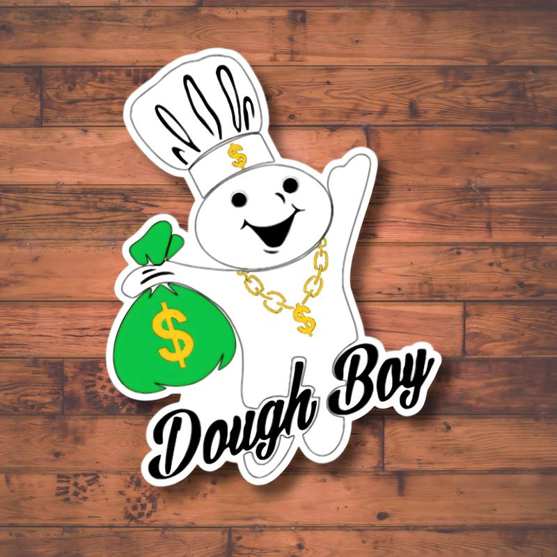 Dough Boy Sticker - Hard Hat Stickers, Funny Sarcastic Stickers, Cooler, Toolbox, Meme Prank, Laptop, Blue Collar, Decal