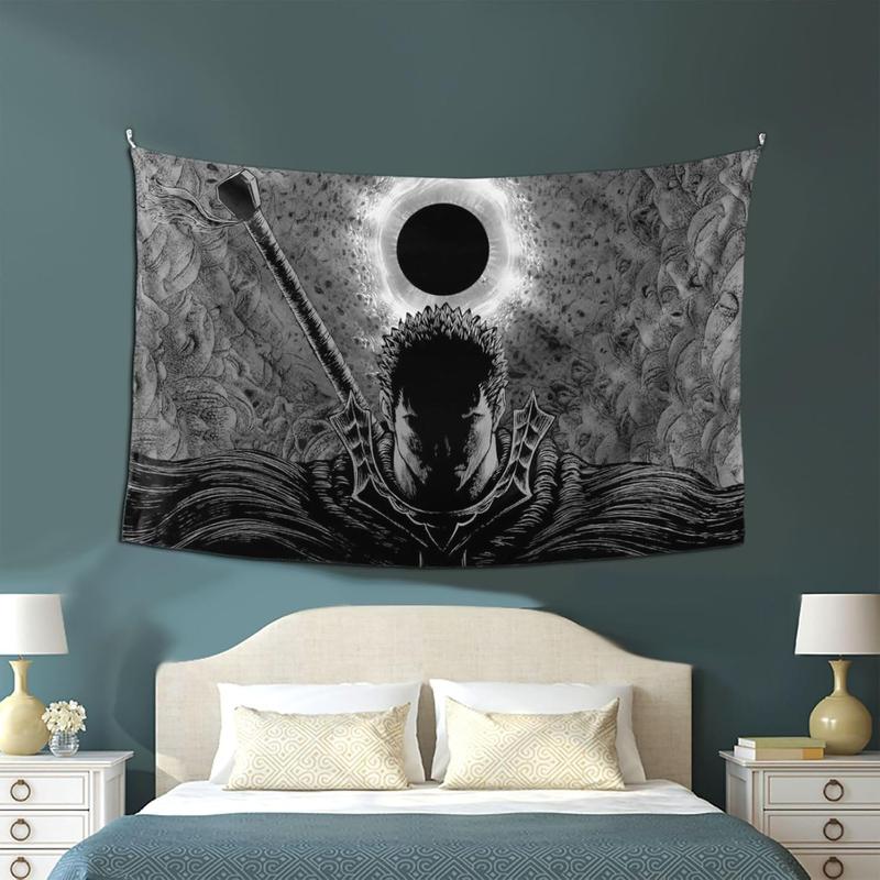 Heqqred Anime Berserk Tapestry Wall Hanging Home Decoration Wall Blanket Dormitory Living Room Bedroom Backdrop Poster(60x40inch)