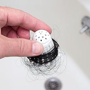 TubShroom Toss 21pk Disposable Bathtub Drain Strainers | Hair Catcher for Shower to Prevent Clogs, Traps Human and Pet Hair (White)