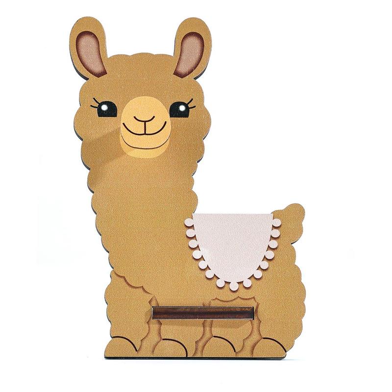 Wooden Alpaca Shaped Eyeglasses Holder, 1 Count Cute Animal Shaped Eyeglasses Display Rack, Home Organizer for Living Room Bedroom Office