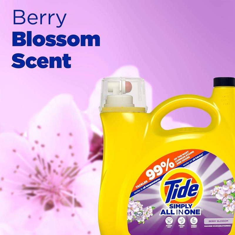 Liquid Laundry Detergent, Simply Clean & Fresh, Berry Blossom Scent, 89 Loads, 117 Fl Oz