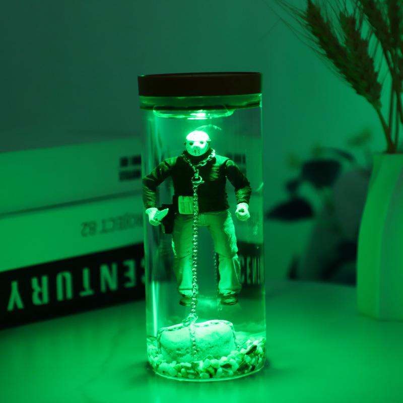 Horror movie decorated water lights, Action Fear maps, collectibles, glow-in-the-dark Halloween decorated gifts