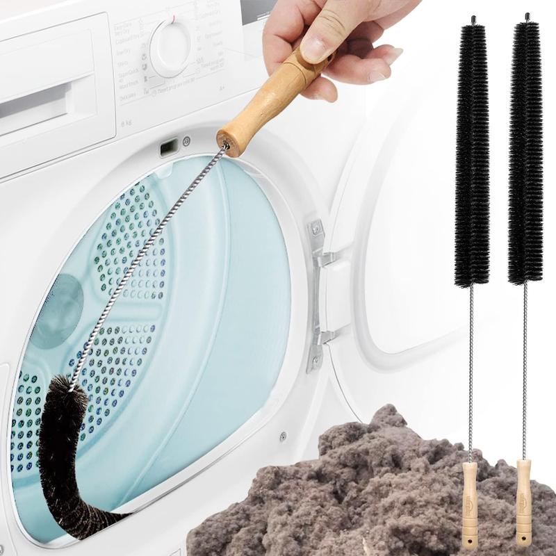 2 Pack Dryer Vent Cleaner Kit with Long Flexible Vacuum Brush for Home Cleaning - Clothes Dryer Lint Brush Vent Trap Cleaner