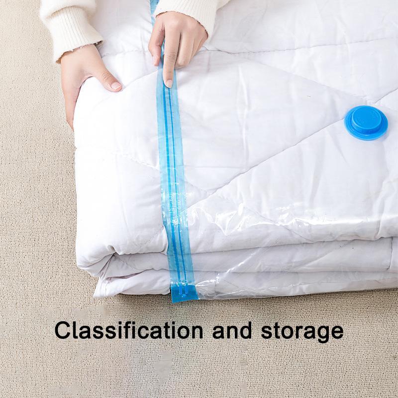 Household Clothes Storage Bag, 1 Count Thickened Compression Bag, Transparent Bag, Vacuum Compression Bag for Quilt, Bedding, Clothes, Bedroom Accessories