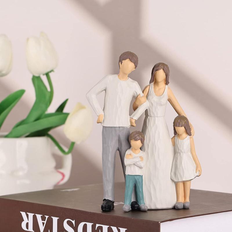 Family Mother & Daughter Desktop Ornaments, Resin Figurine Decoration Craft, Living Room Bedroom Bookshelf Sculpture Ornament for Room Decor, Home Decor, Family Keepsake Sets, Room Accessories, Summer for Gift