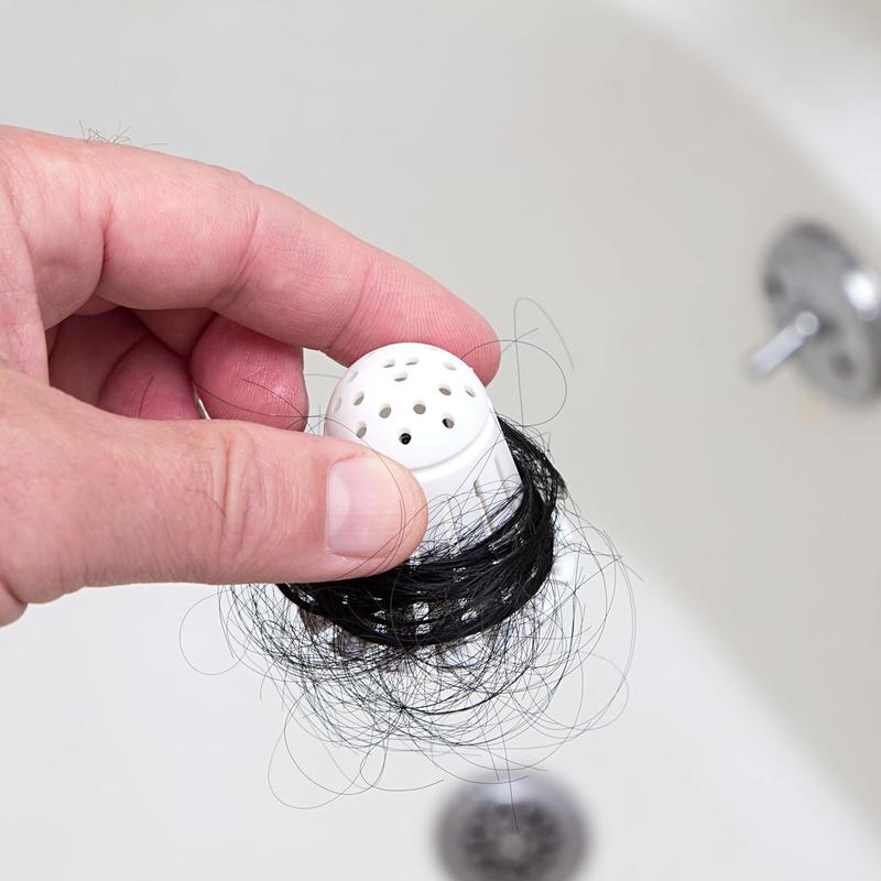 TubShroom Toss 21pk Disposable Bathtub Drain Strainers | Hair Catcher for Shower to Prevent Clogs, Traps Human and Pet Hair (White)