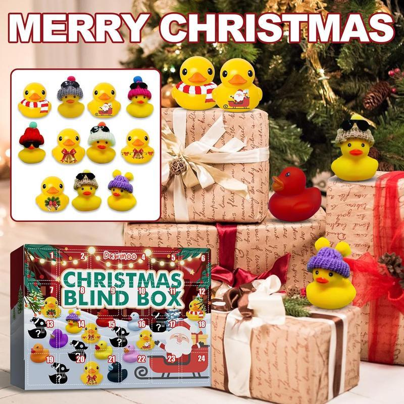 Christmas Blind Box, 1 Box Random Mini Duck Design Blind Box, Party Gift Set for Friends, Party Favors for Christmas, Party Supplies, Christmas Advent Calendar