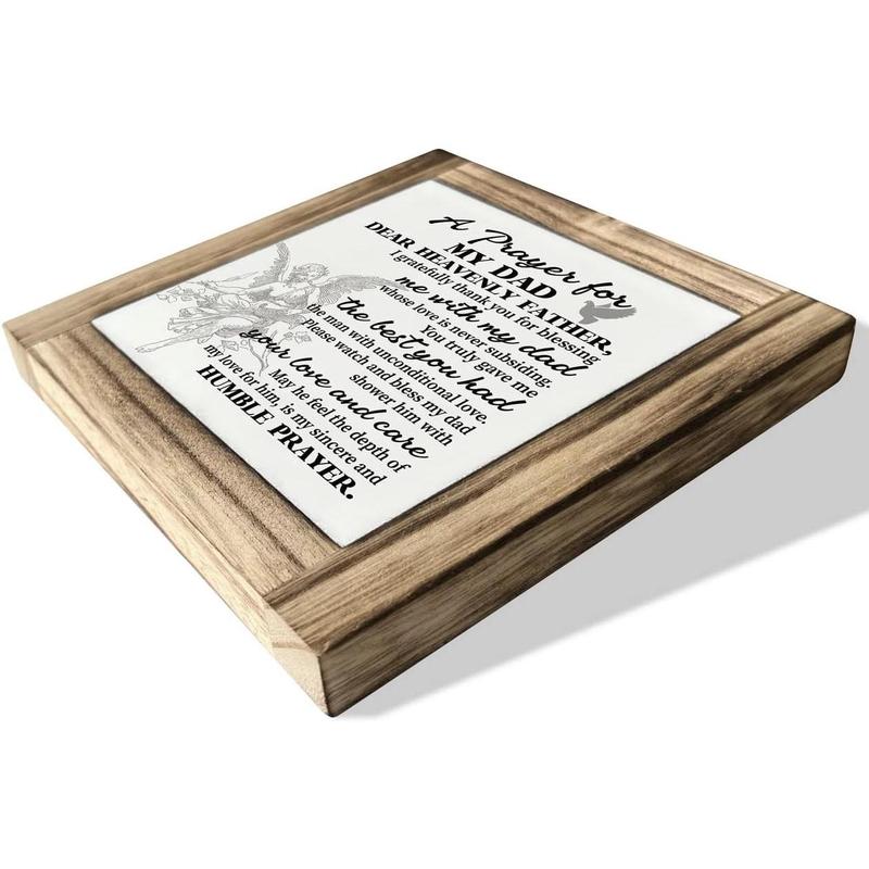 A Prayer for My Dad  Plaque Sign, Box  Plaques Desk Decor, Birthday Gift for Dad, Tabletop Plaque for Father's Day, Bonus Dad Gift, Father-in-Law Gift,  Dad Plaque from Son or Daughter