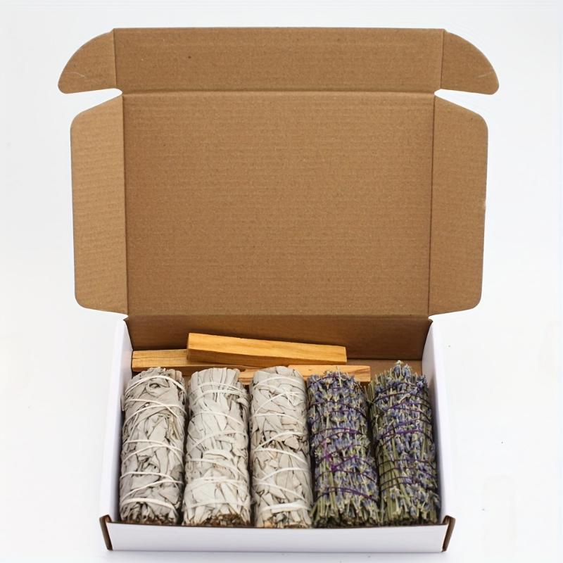 Aromatherapy Sticks Set - Hand-Tied, Natural Cleansing Bundle for Meditation, Peaceful Ambiance, Mindfulness, and Spiritual Practice with White Sage, Lavender, and Peruvian Sacred Wood