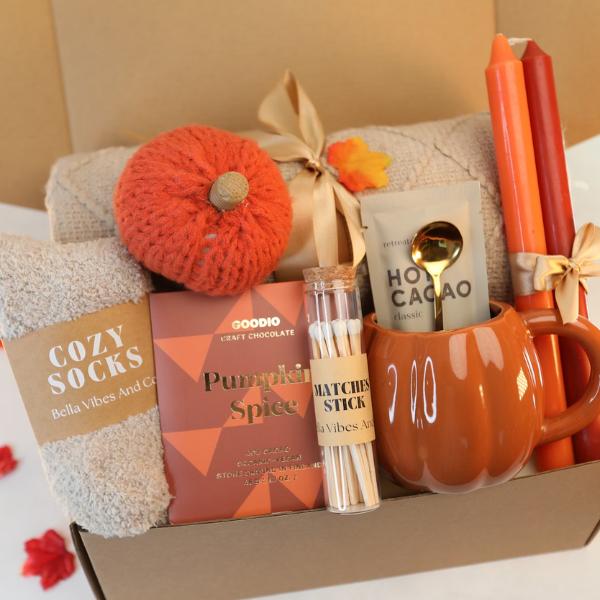 Thinking of You Gift Box with Blanket | Cozy Gift for Her | Christmas Gift Basket