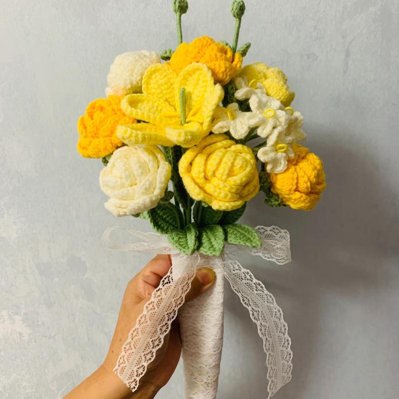 Artificial Flower Bouquet for Valentine's Day Gifts, 1 Count Realistic Faux Textile Flower, Decorative Plants for Home Wedding Porch, Mean Girls Decorations, Spring Refresh Decor