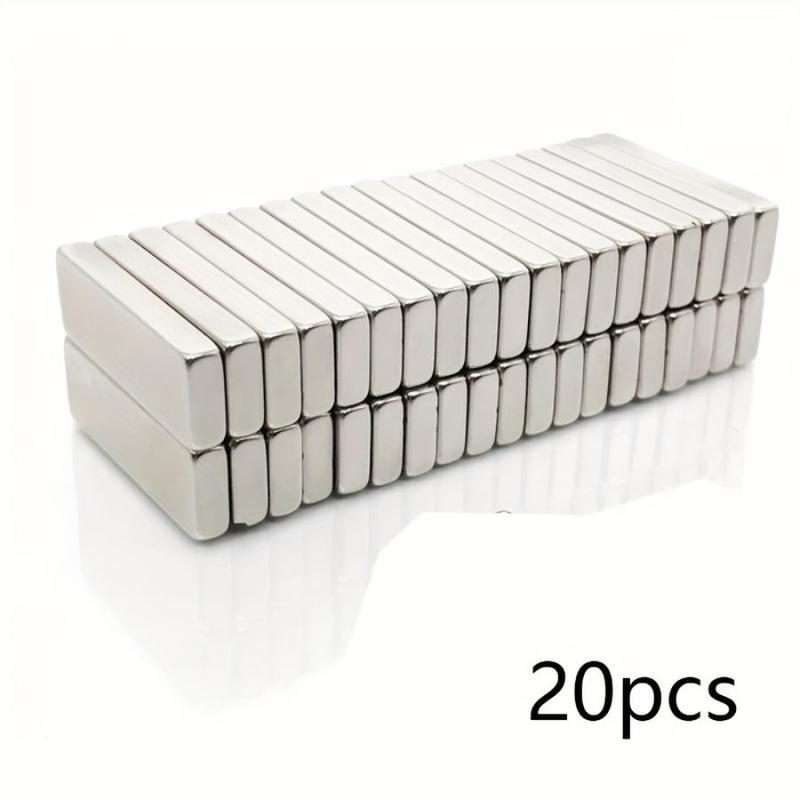 Rectangular Magnet, 20pcs set Strong Thin Magnet, Multipurpose Durable Magnet for Fridge, Whiteboard, Craft, Photo, Sticker, Postcard, Tool, Kitchen Decor