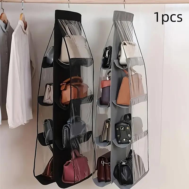 Hanging Bag Organizer, 1 Count Dustproof Multi-grid Storage Bag for Closet Wardrobe, Home Organizers