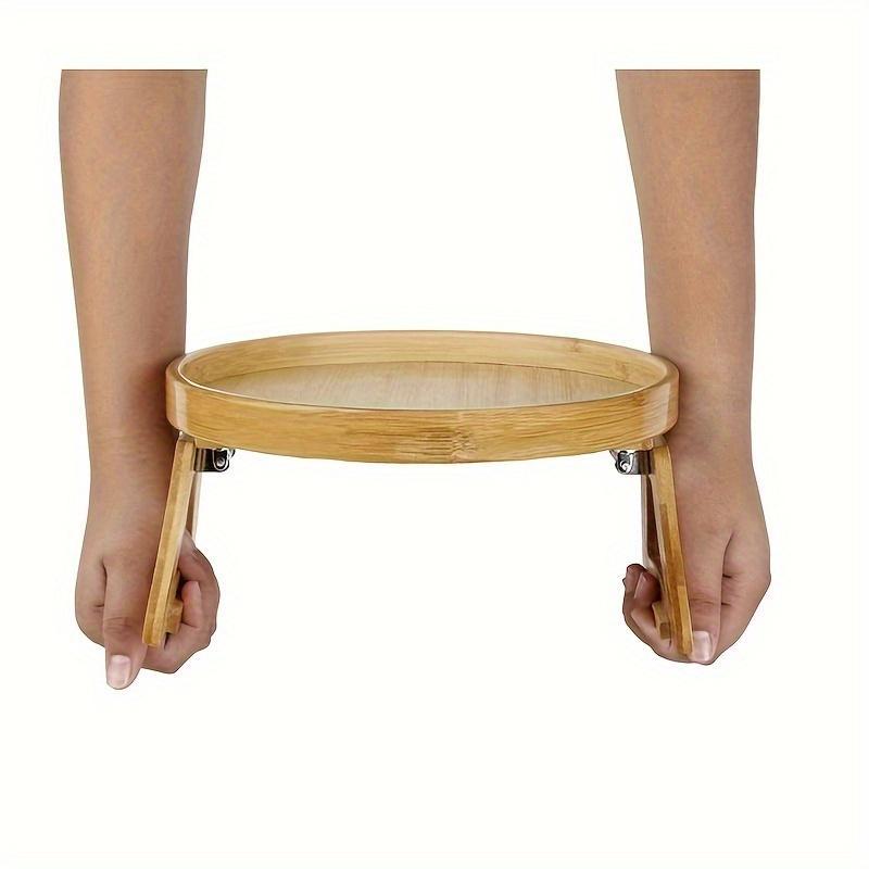 Foldable Sofa Arm Tray, 1 Count Multifunctional Wooden Serving Tray, Home Decor Supplies for Kitchen, Living Room and Dining Room