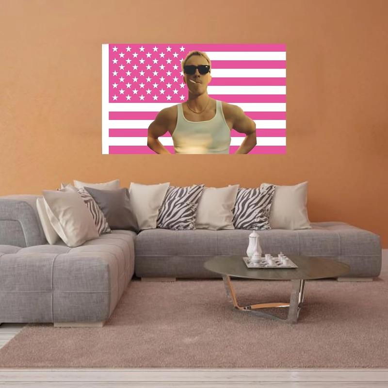 Rafe Cameron pink American Flag  Outdoor Indoor,Drew USA Starky Tapestry Wall Hanging for Bedroom Living Room Dorm Home Decor