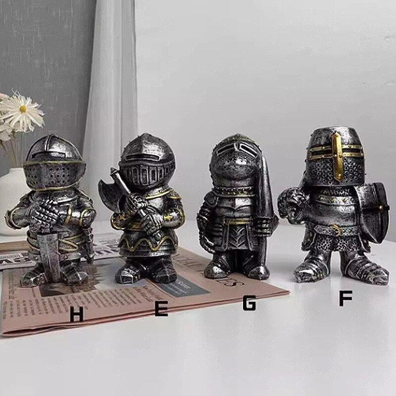 Medieval Guard Statue Decoration, 1 Count Mini Medieval Guard Statue Desktop Ornament, Home Decor for Living Room Bedroom Office Car