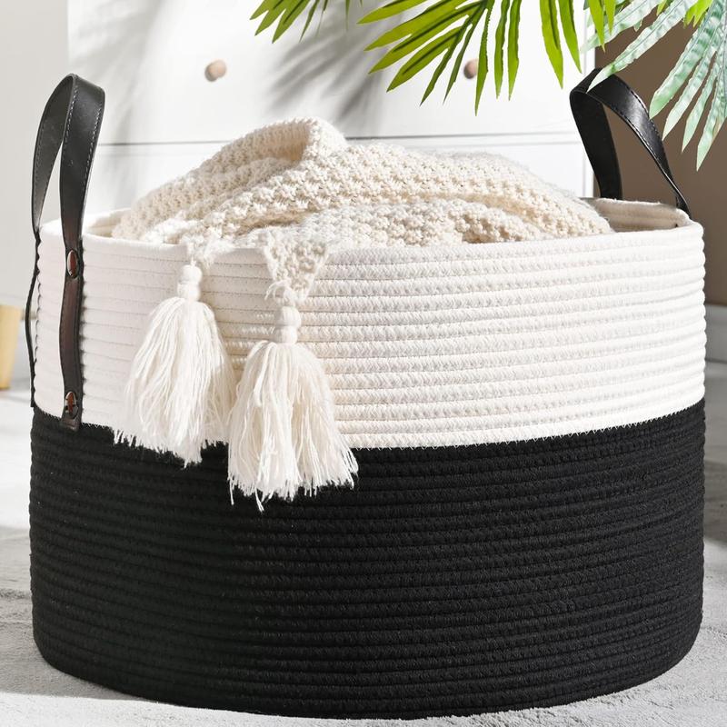 [Multi - Use] Large Woven Blanket Basket (20