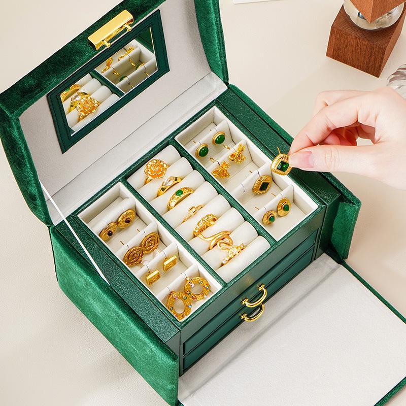 Jewelry Storage Box, 1 Count Multi-compartment Travel Jewelry Organizer, Portable Jewelry Case, Gifts for Girlfriend, Travel Essentials, Storage Organizer for Bedroom Desktop, Birthday Gift for Her, Halloween Gifts