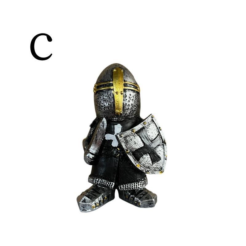 Medieval Guard Statue Decoration, 1 Count Mini Medieval Guard Statue Desktop Ornament, Home Decor for Living Room Bedroom Office Car