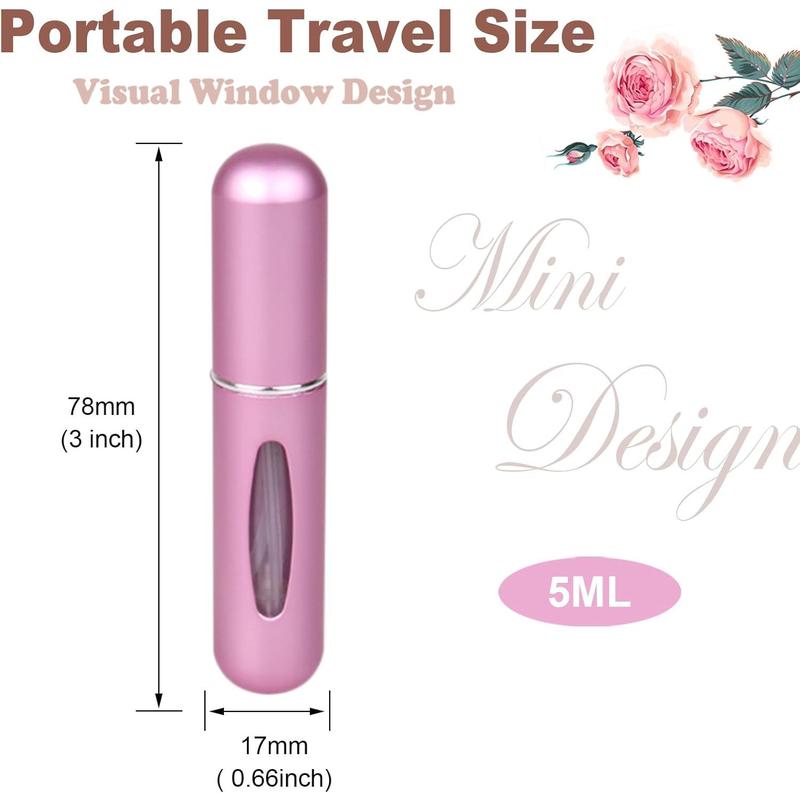 Travel Mini perfume Refillable Atomizer Container, Pocket Travel Size Cologne Sprayer, Perfume Scent Pump Case,  Empty spray bottle for Traveling and Outgoing 5ml