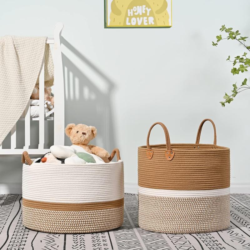 [Multi - Use] Large Woven Blanket Basket (20