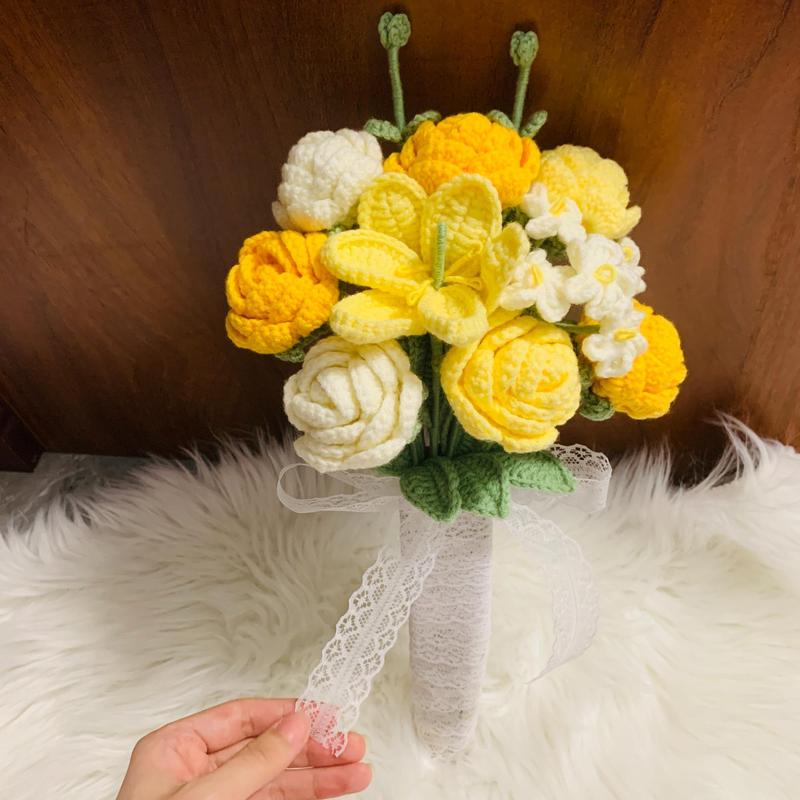 Artificial Flower Bouquet for Valentine's Day Gifts, 1 Count Realistic Faux Textile Flower, Decorative Plants for Home Wedding Porch, Mean Girls Decorations, Spring Refresh Decor