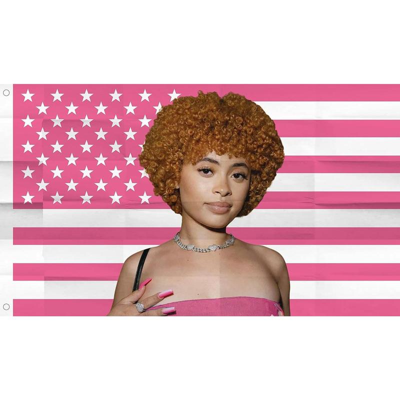 Rapper Spicy flag 3x5 Ft Outdoor Indoor,pink Icespice Poster American flag tapestry for Bedroom Living room dorm wall with Brass Grommets Vivid Color and Fade Proof Decorations