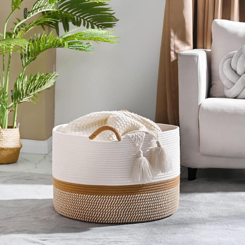 [Multi - Use] Large Woven Blanket Basket (20