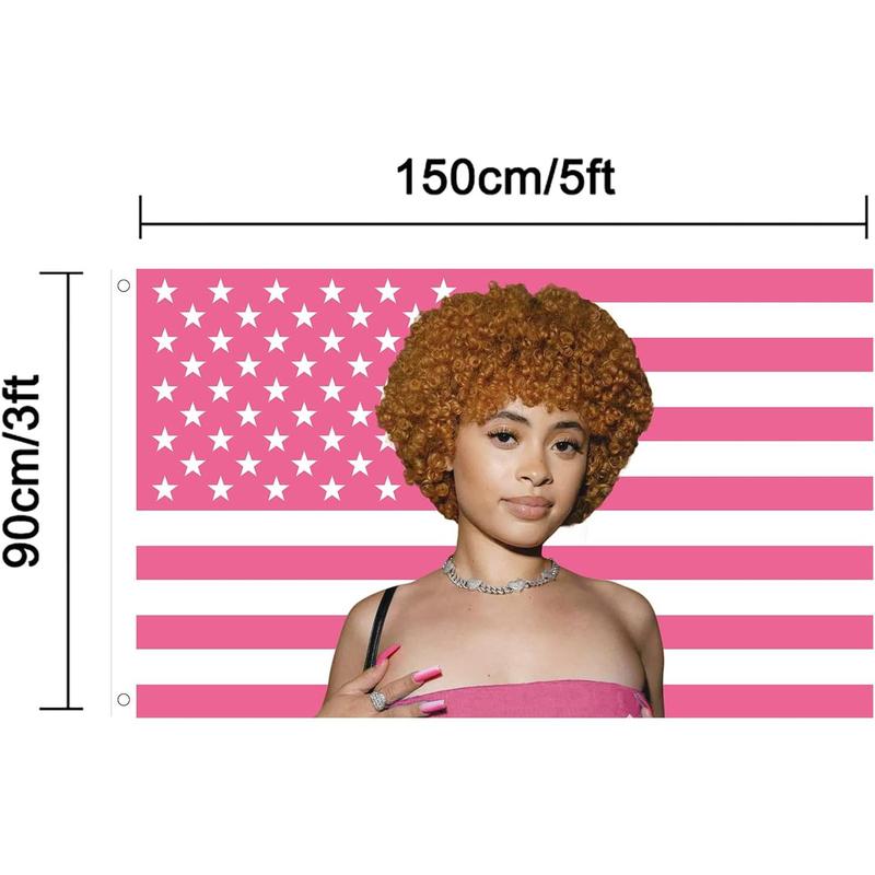 Rapper Spicy flag 3x5 Ft Outdoor Indoor,pink Icespice Poster American flag tapestry for Bedroom Living room dorm wall with Brass Grommets Vivid Color and Fade Proof Decorations