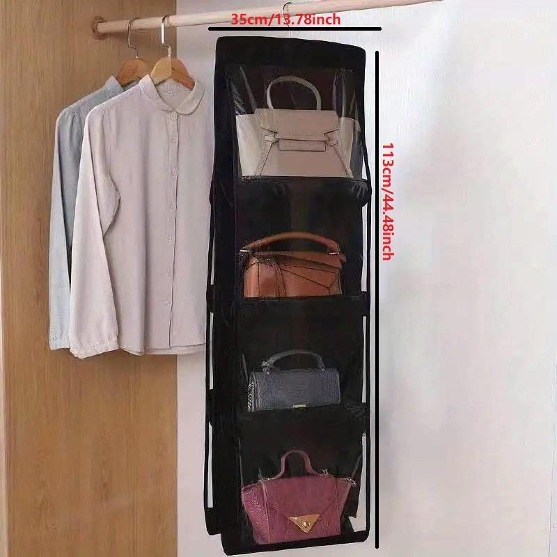 Hanging Bag Organizer, 1 Count Dustproof Multi-grid Storage Bag for Closet Wardrobe, Home Organizers