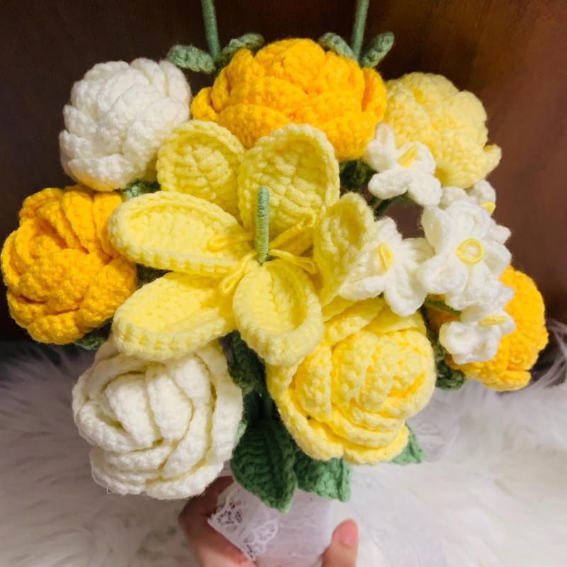 Artificial Flower Bouquet for Valentine's Day Gifts, 1 Count Realistic Faux Textile Flower, Decorative Plants for Home Wedding Porch, Mean Girls Decorations, Spring Refresh Decor