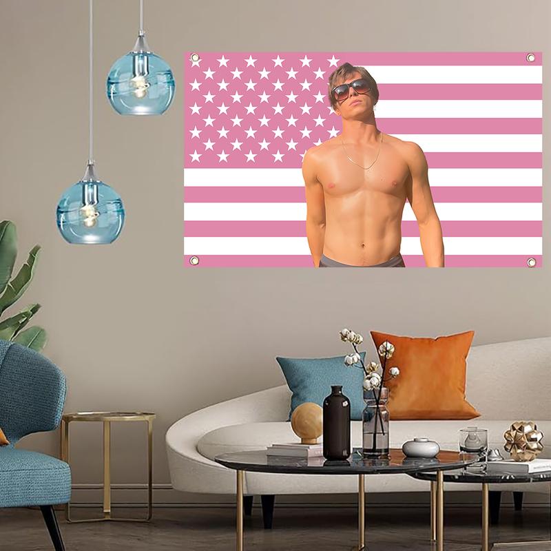 Nicolas Chavez Pink American Interior Tapestry Gift For Women For Men Nicolas Alexander Chavez Decorative Poster Flag Tapestry Gift Monster 2024 Gift Free Menendez Brothers Decorative Gift 3x5ft