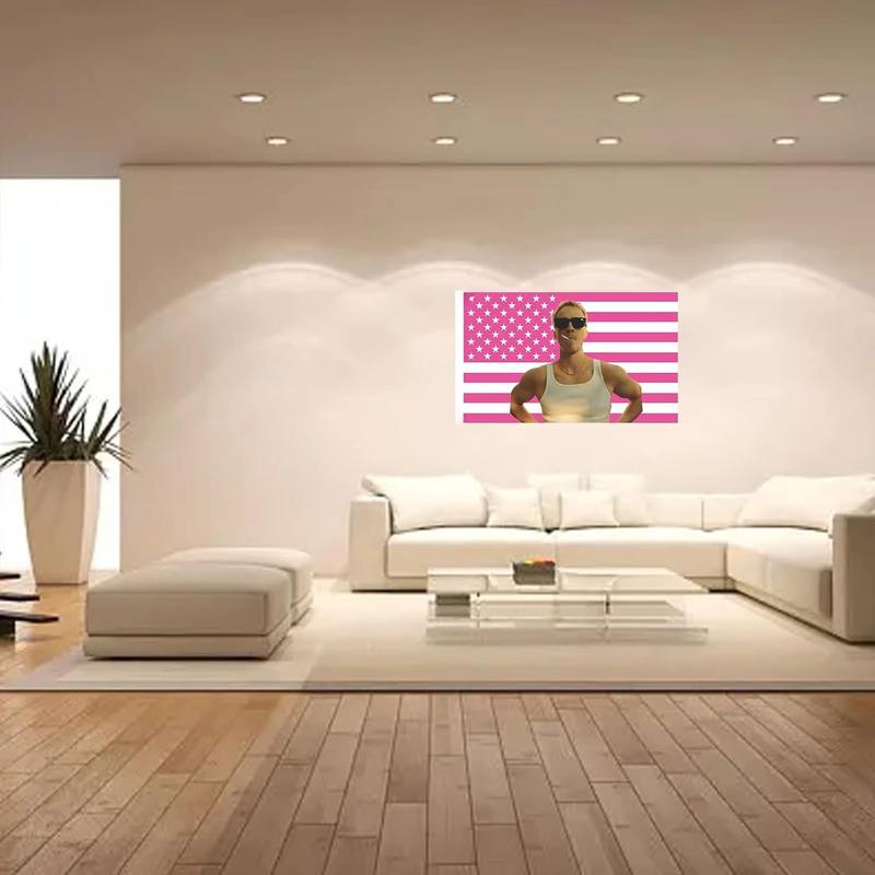 Rafe Cameron pink American Flag  Outdoor Indoor,Drew USA Starky Tapestry Wall Hanging for Bedroom Living Room Dorm Home Decor