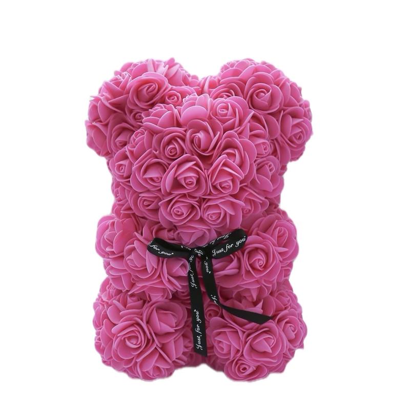 Valentine’s Day bear design artificial rose decretive artificial flower decorations gift for girlfriend Mother’s Day birthday gift life like Valentine’s Day deals