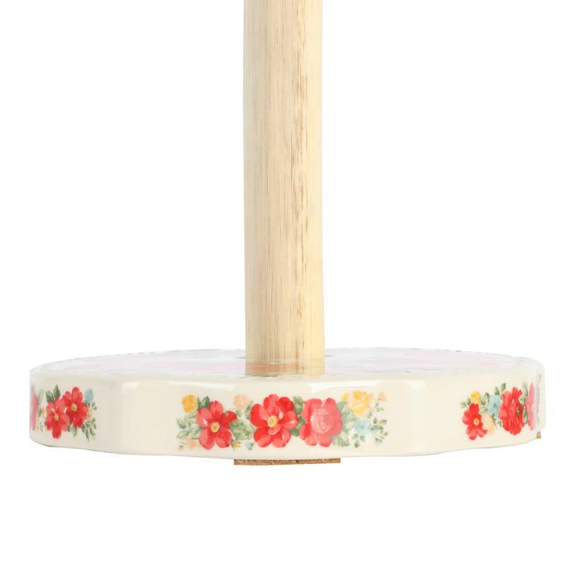 The Pioneer Woman Vintage Floral Paper Towel Holder with Rose Shadow Spoon Rest Set Kitchen Organiser