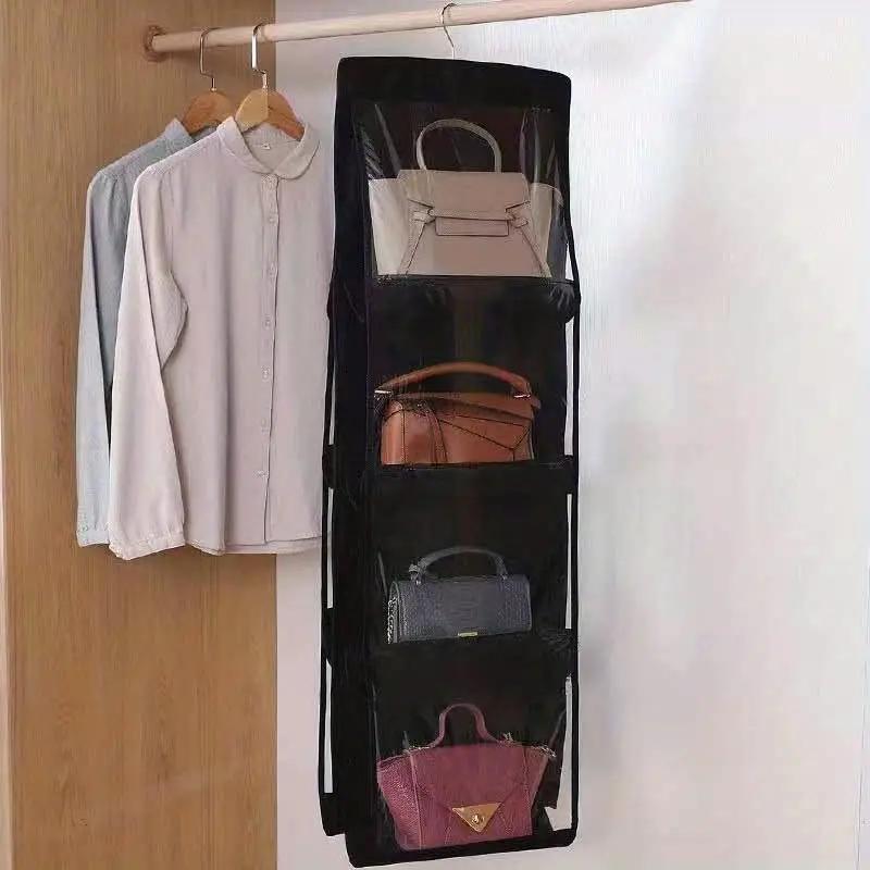 Hanging Bag Organizer, 1 Count Dustproof Multi-grid Storage Bag for Closet Wardrobe, Home Organizers