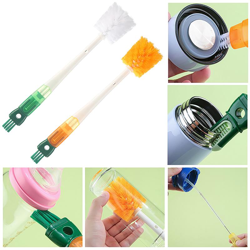 5 In1 Cartoon Bottle Brush Set Long Handle Home Multifunctional Cup Brush Cleaning Brush Head Kitchen Cleaning Accessories