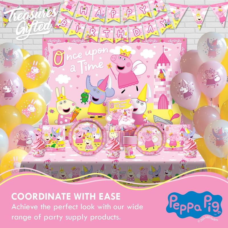 Princess Peppa Pig Party Banner & Princess Peppa Pig Pennants Kit