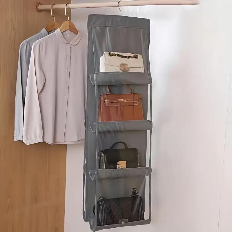 Hanging Bag Organizer, 1 Count Dustproof Multi-grid Storage Bag for Closet Wardrobe, Home Organizers