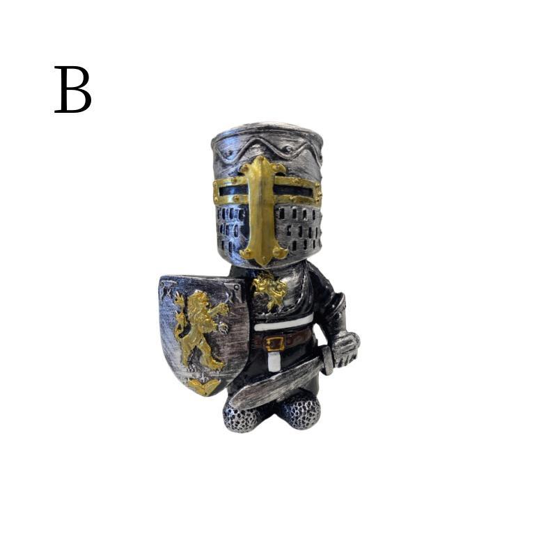 Medieval Guard Statue Decoration, 1 Count Mini Medieval Guard Statue Desktop Ornament, Home Decor for Living Room Bedroom Office Car