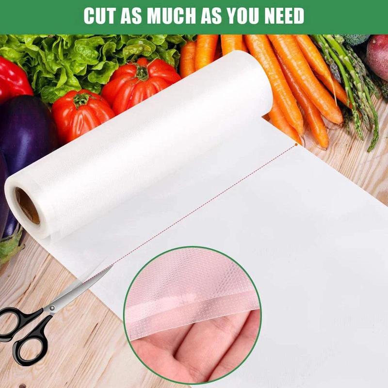 Vacuum Sealed Bag, 3 Rolls set 7 Layer Co Extruded Diamond Patterned Food Vacuum Preservation Bag, Vacuum Packaging Bag for Vacuum Sealing Machine