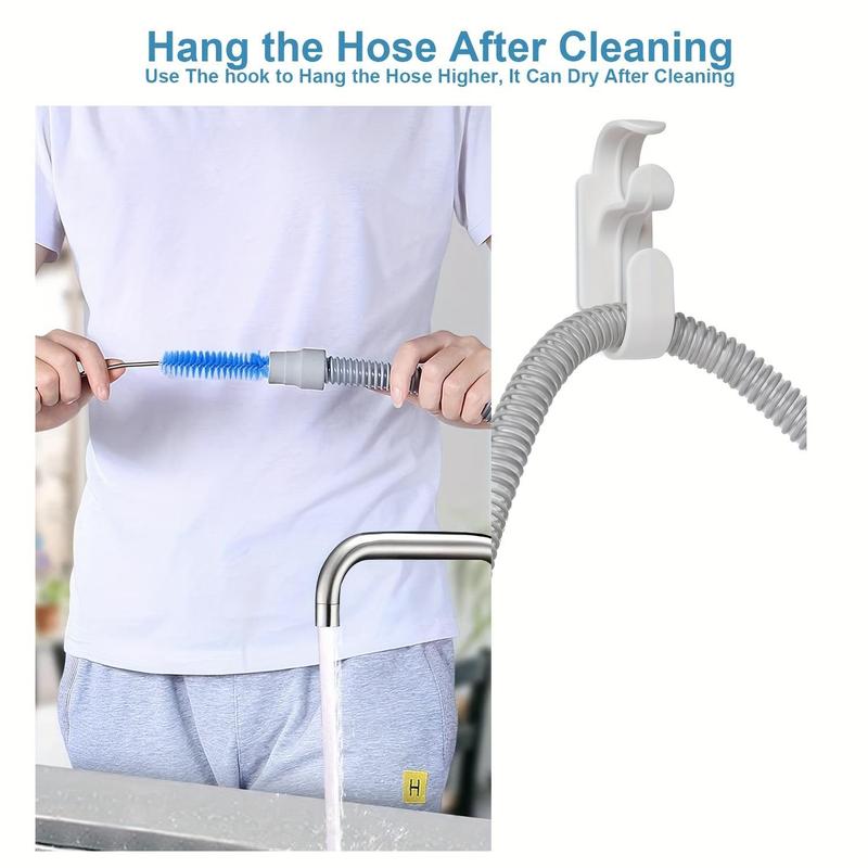 Water Hose Hanger, 2 Counts Tubing Organizer, Durable Self-adhesive Hose Holder, Home Organizer for Bathroom Kitchen