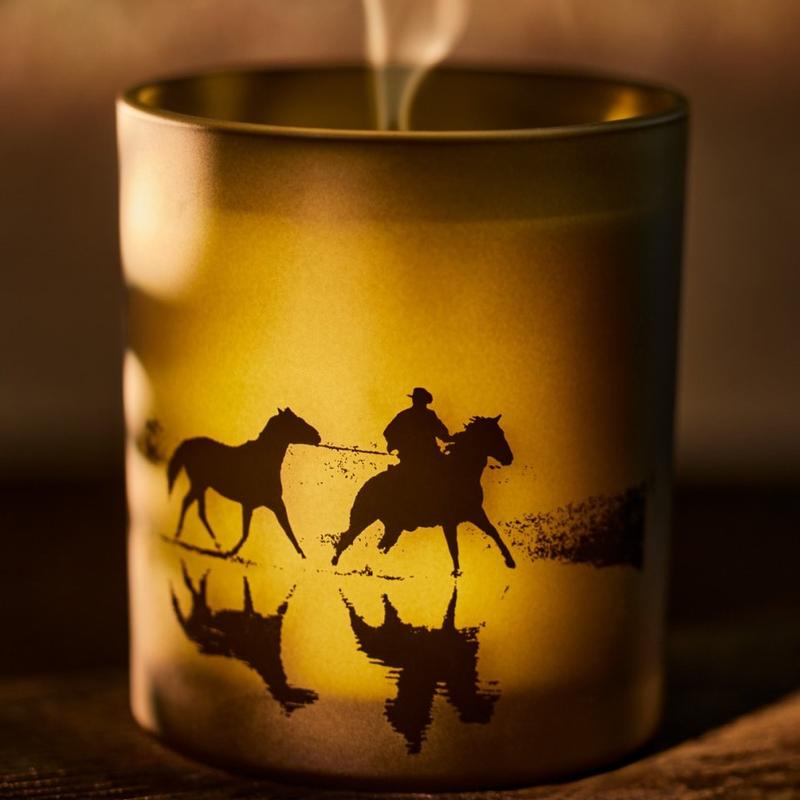 Harry's by Matt McCormick Inverness Candle | Limited Edition Woody and Smokey Scent in Frosted Glass Vessel with Custom Artwork- Sage, Eucalyptus